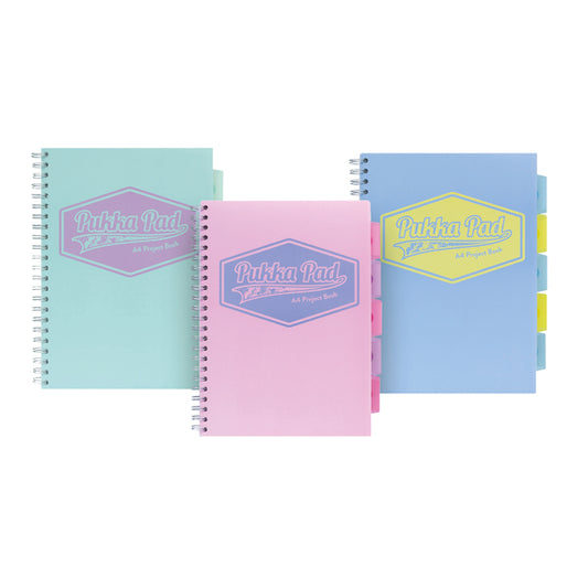 Pukka Pad Pastel Project Book A4 (Pack of 3) 8630-PST