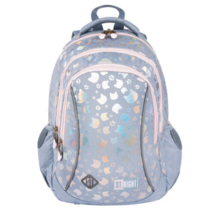 School Bag 17 Inch -  Silver Cats