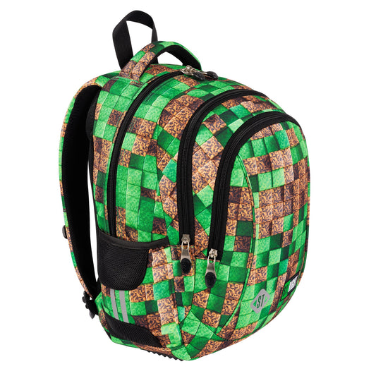 School Bag 17 Inch - Pixel Cubes