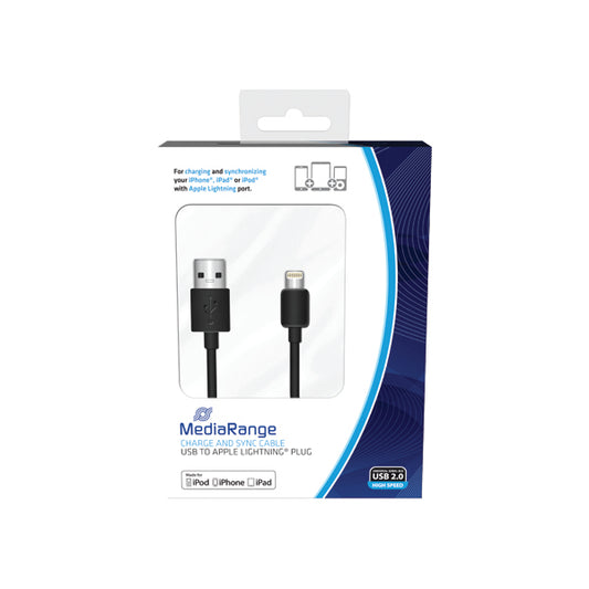 MediaRange Charge and Sync Cable USB 2.0 to Apple Lightning MRCS137