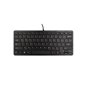 R-GO Compact Ergonomic Wired Keyboard Black RGOECUKBL