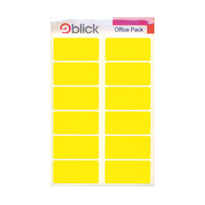 Blick Labels in Office Packs 25mmx50mm Yellow (Pack of 320) RS020158