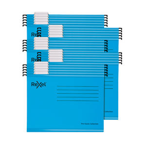 Rexel  Classic Suspension Files Foolscap Blue (Pack of 25) 2115590