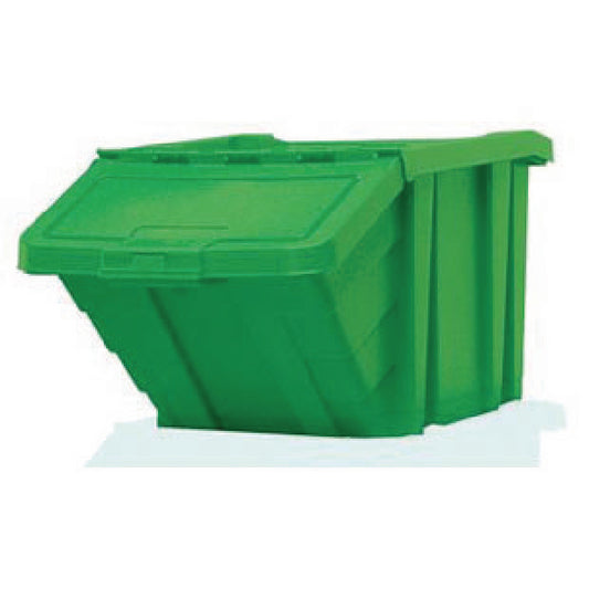 VFM Green Heavy Duty Storage Bin With Lid (Dimensions: 400 x 635 x 345mm) 359520