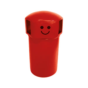 VFM Spacebin Hooded Plastic/Galvinised Liner Face Logo 145L Red 394241