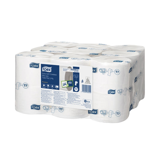 Tork Extra Soft Coreless 3-Ply Premium Toilet Roll (Pack of 18) 472139