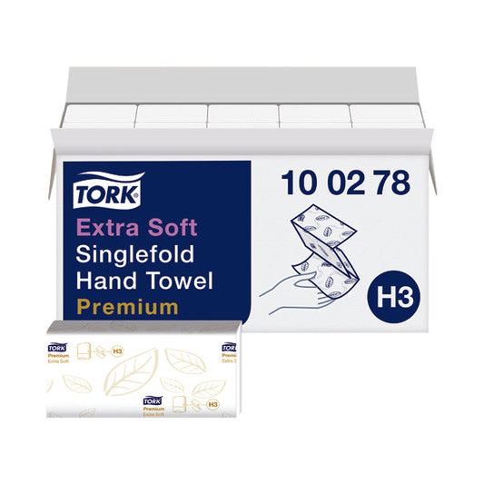 Tork Singlefold Hand Towel H3 White 200 Sheets (Pack of 15) 100278