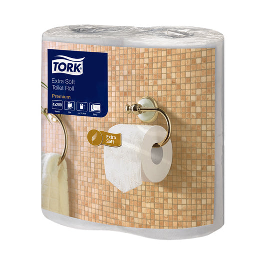 Tork Extra Soft Toilet Roll White 200 Sheet 2-Ply (Pack of 40) 120240