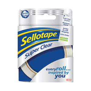 Sellotape Super Clear Tape 24mm x 50m (6 Pack) 1569087