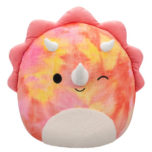 Squishmallows 16 Inch - Trinity Pink Tie-Dye Triceratops