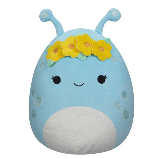 Squishmallows 16 Inch - Natnat Pastel Blue Alien with Flower Crown