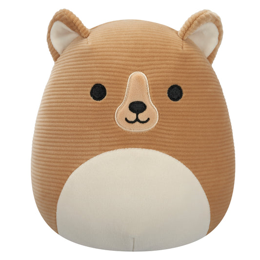 Squishmallows Squisharoys 7.5 Inch - Greta the Brown Corduroy Grizzly Bear