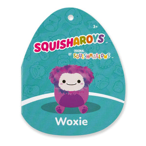 Squishmallows Squisharoys 7.5 Inch -  Woxie the Magenta Bigfoot