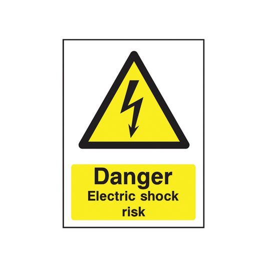 Signslab A5 Elect Shock Risk Pvc