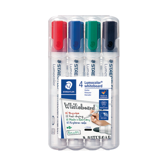 Staedtler Lumocolor 351 Drywipe Marker Assorted (Pack of 4) 351 WP4