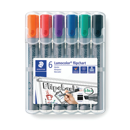 Staedtler Flipchart Marker Assorted (Pack of 6) 356Wp6