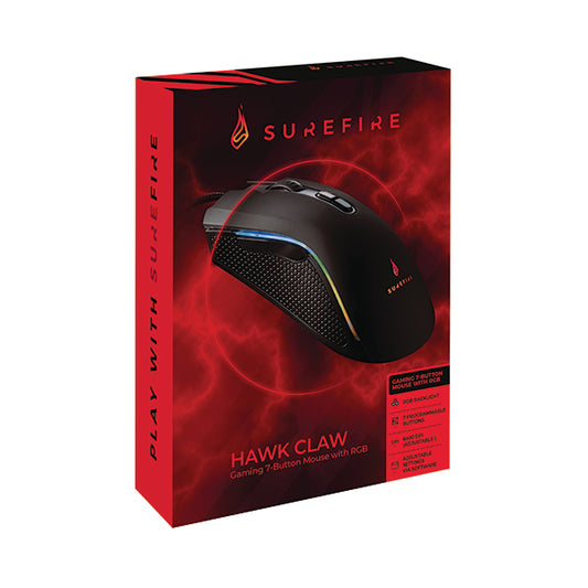 SureFire Hawk Claw Gaming 7-Button Mouse with RGB 48815