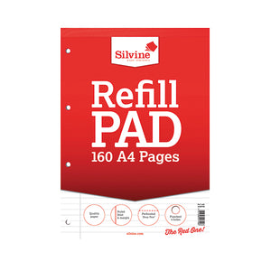 Silvine Ruled Headbound Refill Pad A4 160 Pages (Pack of 6) A4RPFM