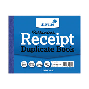 Silvine Carbonless Duplicate Receipt Book 102x127mm (Pack of 12) 720-T