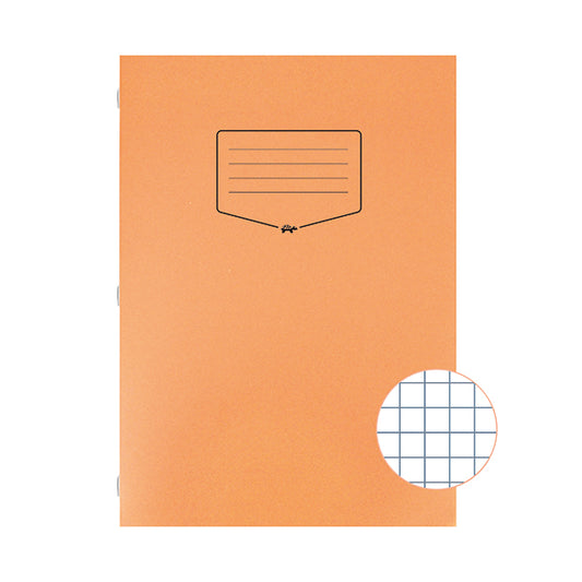 Silvine Tough Shell Exercise Book Squares A4 Orange (Pack of 25) EX145