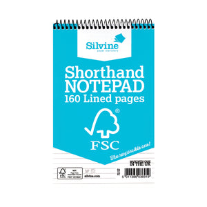 Silvine Envrion Shorthand Notepad 127x203mm (Pack of 10) FSC160