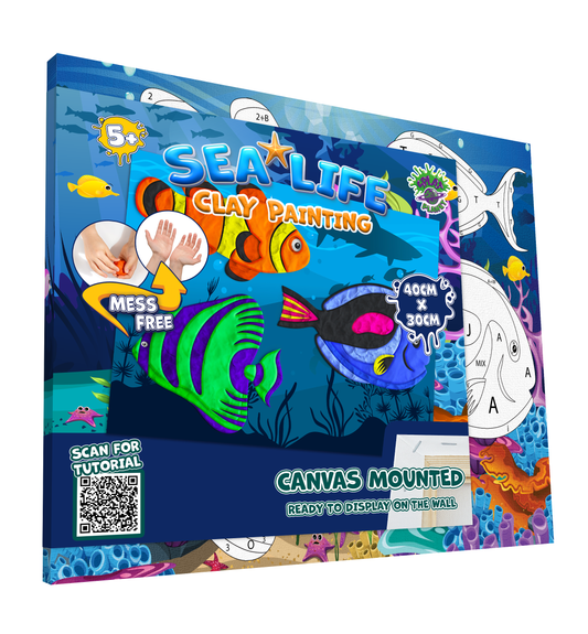 Splat Planet Clay Painting Kit 40x30cm - Sea Life