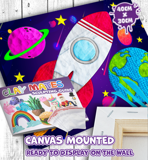 Splat Planet Clay Painting Kit 40x30cm - Space 