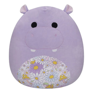 Squishmallows 7.5 Inch - Hanna Purple Hippo with Floral Belly