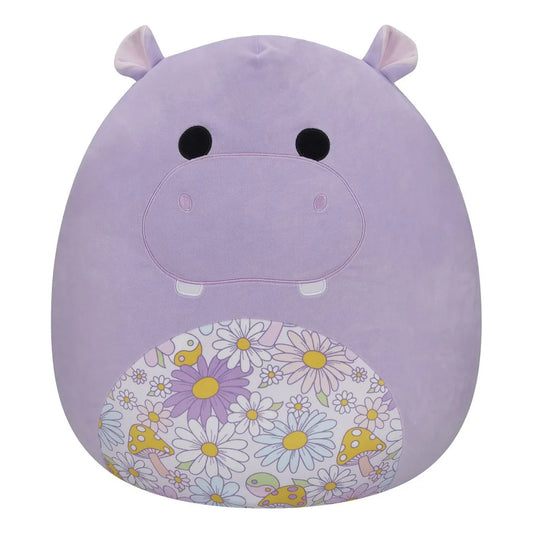 Squishmallows 7.5 Inch - Hanna Purple Hippo with Floral Belly