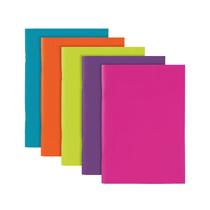 Polypropylene Covered Notebooks A5 40 Sheets Assorted  (Pack of 10) 301746