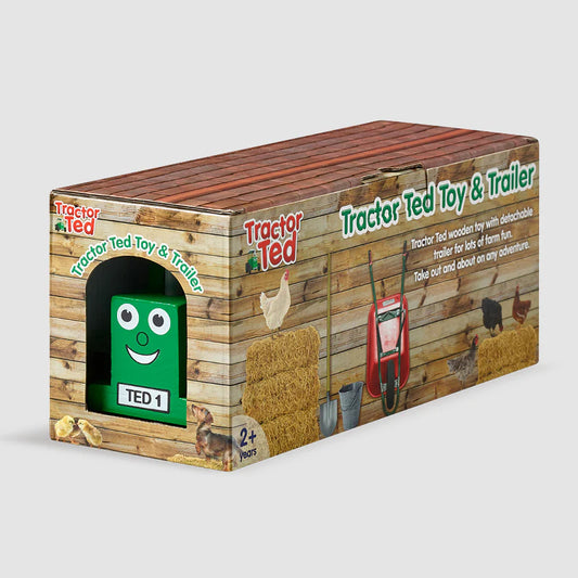 Tractor Ted & Trailer Wooden Toy