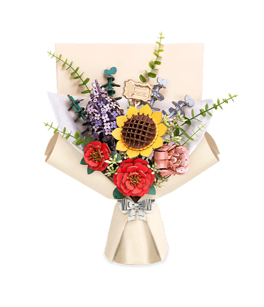 Robotime DIY Wooden Flower 3D Puzzle - Bouquet