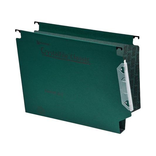 Rexel Crystalfile Classic 30mm Lateral File Green (Pack of 25) 3000109