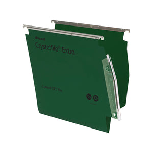 Rexel CrystalFile Extra 15mm Lateral File Green (Pack of 25) 70637