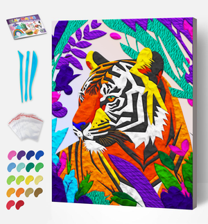 Clay Painting Kit 40x30cm - Tiger