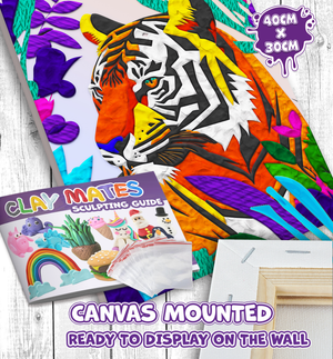 Clay Painting Kit 40x30cm - Tiger