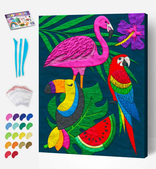 Clay Painting Kit 40x30cm - Tropical