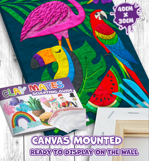 Clay Painting Kit 40x30cm - Tropical