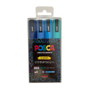 POSCA PC-3M Fine Bullet Tip Marker Pens - Starter Colours (Pack of