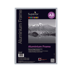 Seco Brushed Aluminium Frame 11mm A3 Silver ALA3-SV