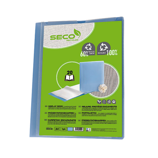 Seco Display Book 20 Pocket Blue DB20-BU