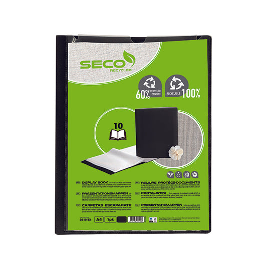 Seco Display Book 10 Pocket Black DB10-BK