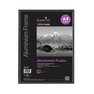 Seco Brushed Aluminium Frame 11mm A1 Black ALA1-BK