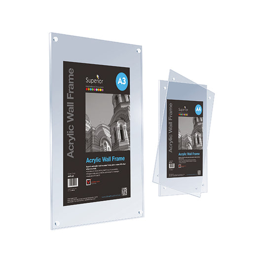 Stewart Superior Acrylic Wall Frame A4 Clear AWF-A4