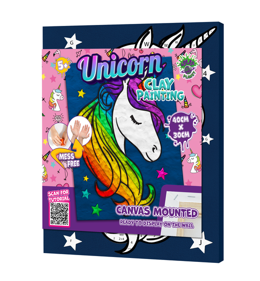 Clay Painting Kit 40x30cm - Unicorn