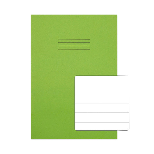 Rhino Exercise Book 15mm/Plain 64 Pages A4 Green (Pack of 50) VC48412