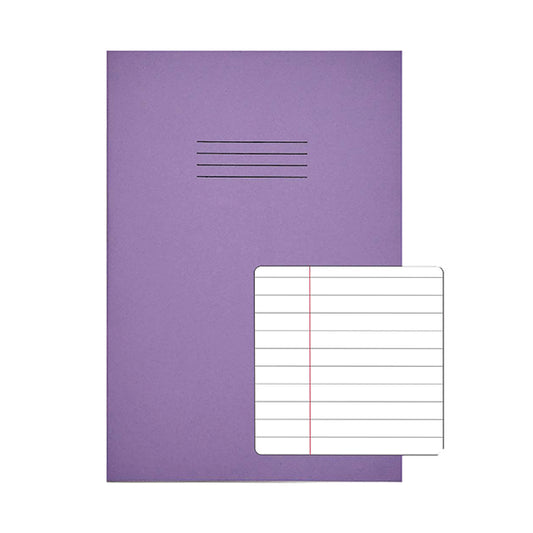 Rhino Exercise Book 8mm Ruled 80 Pages A4 Purple (Pack of 50) VC48471