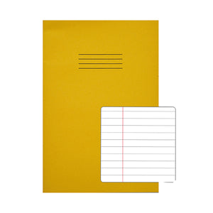 Rhino Exercise Book 8mm Ruled 80 Pages A4 Yellow (Pack of 50) VC48472