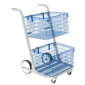 GoSecure Major Mail Trolley Removable Baskets Silver MT2SIL