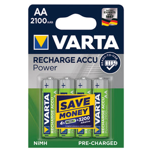 Varta AA Rechargeable Accu Battery NiMH 2100 Mah (Pack of 4) 56706101404